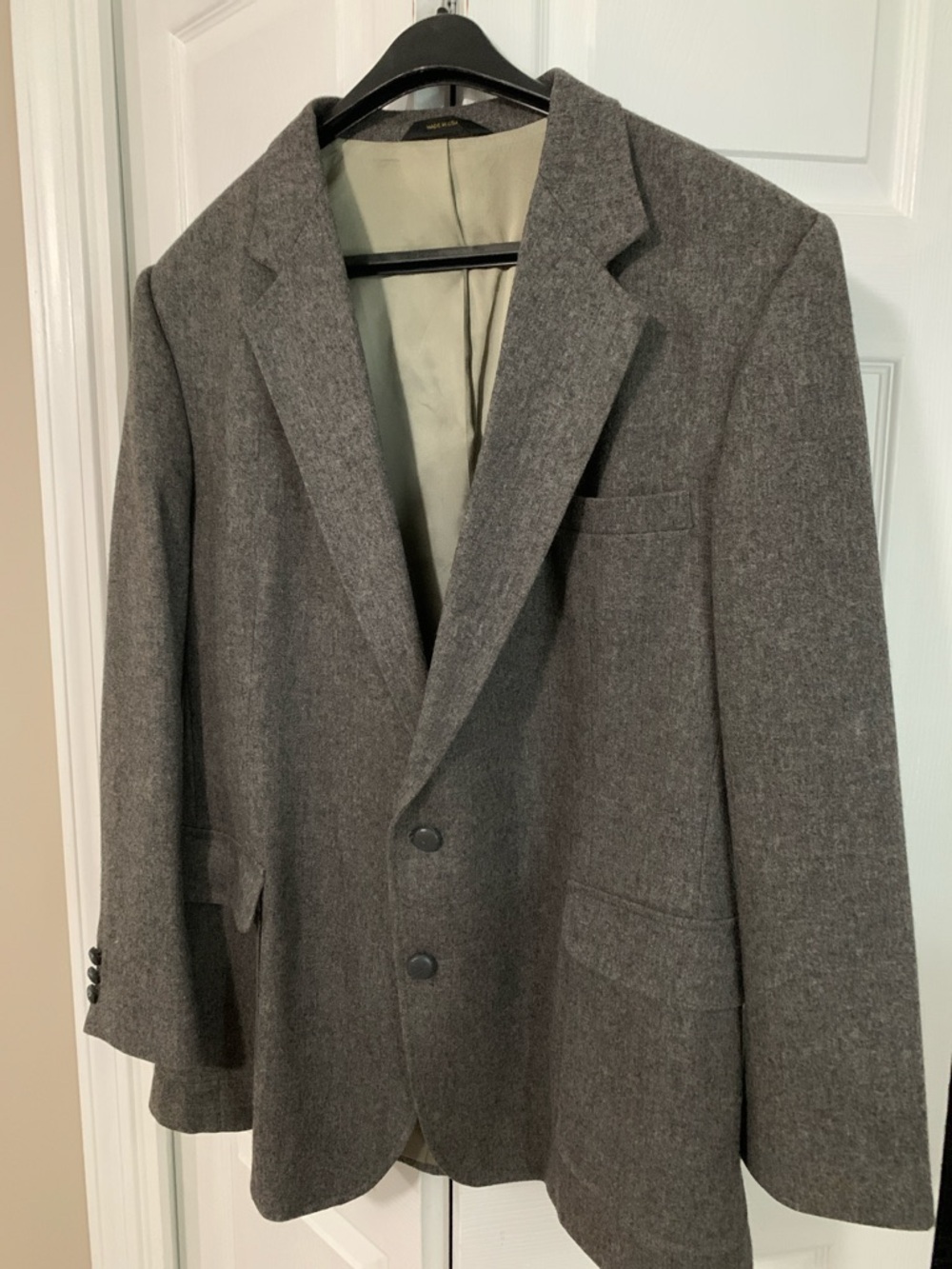 Haggar Men's Charcoal Gray Wool Sport Coat